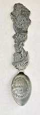 RARE Vtg Universal Studios Dr Seuss Green Eggs & Ham Islands Adv Pewter Spoon