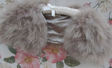 Mink Beige Soft FEATHER Fur Jacket Shrug Bolero S/M 10/12 Coast £60