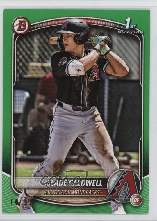 2025 Bowman Prospects Green 14/99 Slade Caldwell #BP-21