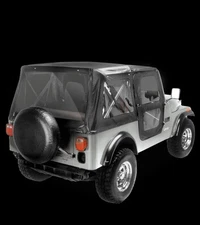 BESTOP Replace A Top Soft Top OEM for 76-86 Jeep CJ7 Black Crush 51118-01 
