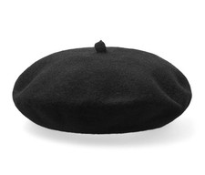 No Boundaries Women’s Black Wool Blend Beret Hat Classic French Style OS NWT