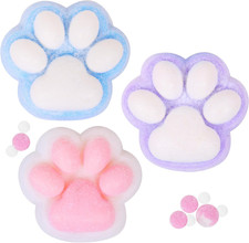 3Pcs Cat Paw Squishy Toy, 5 in Big Cute Kawaii Fufu Squishies, Sticky Cat Paw Fu