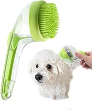 Pet Bath Brush with Shampoo Dispenser - Silicone Massage Grooming Tool