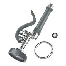 Dishwash Pre Rinse Sprayer for Kitchen:  Commercial Sink Faucet Gray-Round