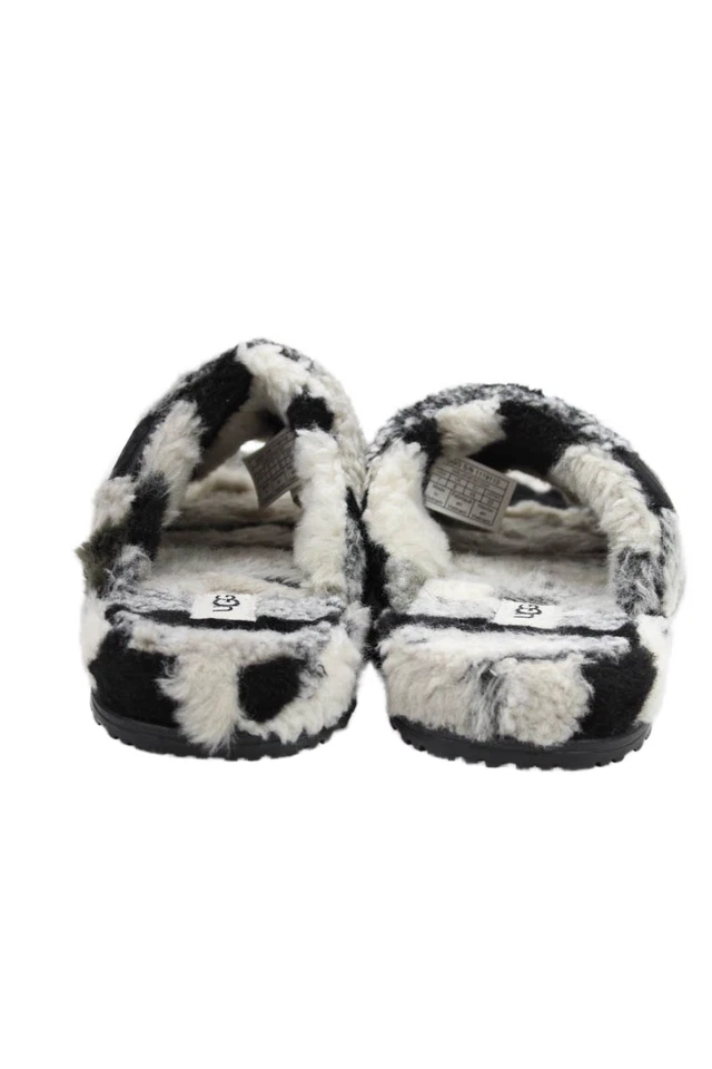 Ugg Womens Fluff Yeah Cali Collage Slides Slippers Shoes Gray Combo Size 7 - Image 3 of 4