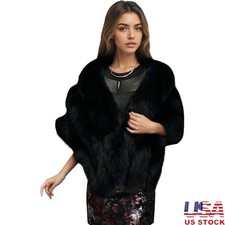 Faux Fur Shawl Wrap W/ Practical Pockets Weddings Parties Events Dry Clean Only