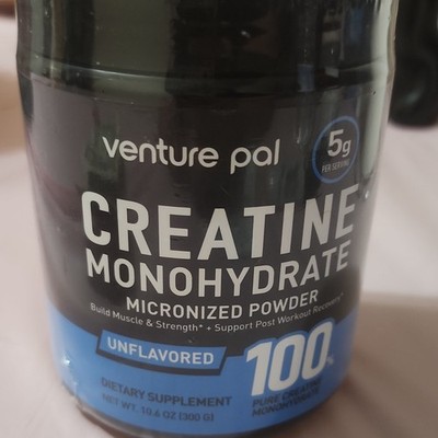 Venture Pal Creatine Monohydrate Powder Unflavored 10.6 oz Vegan Non GMO 5g Dose