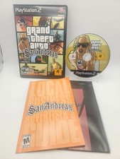 Grand Theft Auto San Andreas CIB + Map First Print Playstation 2 PS2 - Tested