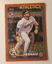 Darell Hernaiz- 2024 Topps Update  Red Foil 164/199 RC #US132 Oakland Athletics