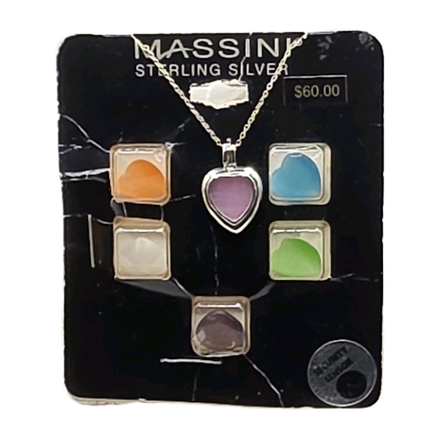 Massini Sterling Silver Interchangeable Heart Nec… - image 1