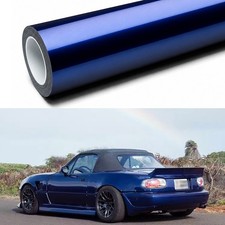 660x60 Ultra Gloss Pet Metallic Berry Blue Car Vinyl Wrap Air Release 55ftx5ft