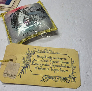 VINTAGE KNOX INDIANA SOUVENIR INDIAN THEME MINIATURE PILLOW W MAILER