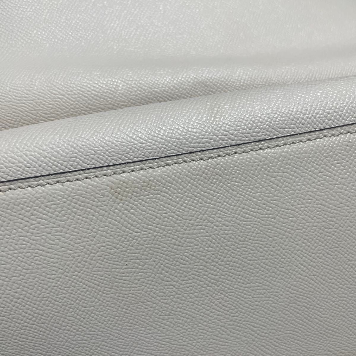 COACH Tote Bag White Python Pattern Handle 17a - image 4