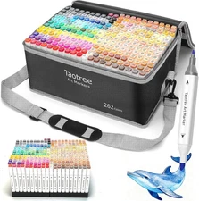 Taotree Alcohol Markers 262 Colors with 1 Count (Pack of 262), 262 