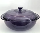 Vintage PYREX Amethyst Purple 2 Qt Casserole Dish 024 w/ Lid 624-C EUC