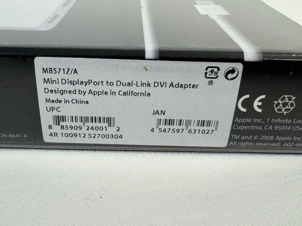 Apple Mini DisplayPort to Dual-Link DVI Adapter MB571Z/A - New in Sealed Box - Image 2 of 4