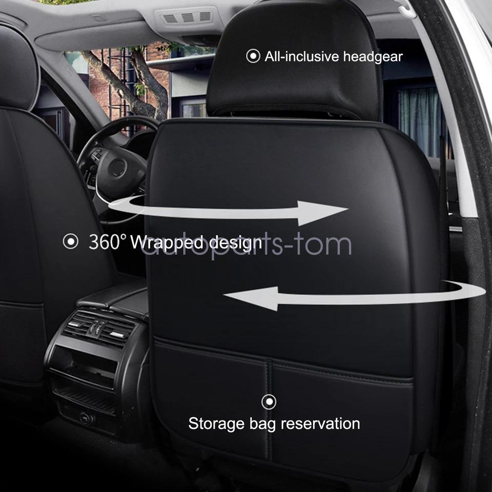 Juego completo de fundas de asiento de coche de cuero de lujo para VOLVO 5 asientos alfombrilla protectora de cojín Foto 4 de 4