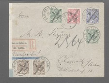 Deutsch-Ostafrika,Nr.10,Mif auf R-Brief von Dar-es-Salaam nach Chemnitz  (139)