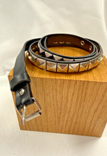 Pyramid Stud Punk Goth Belt Black Alt Grunge Emo Rock Y2K Festival 48 x .5