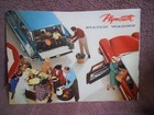 Orig 1957 Plymouth station wagon color sales brochure, 8.5x11.5, opens trifold — photo 1