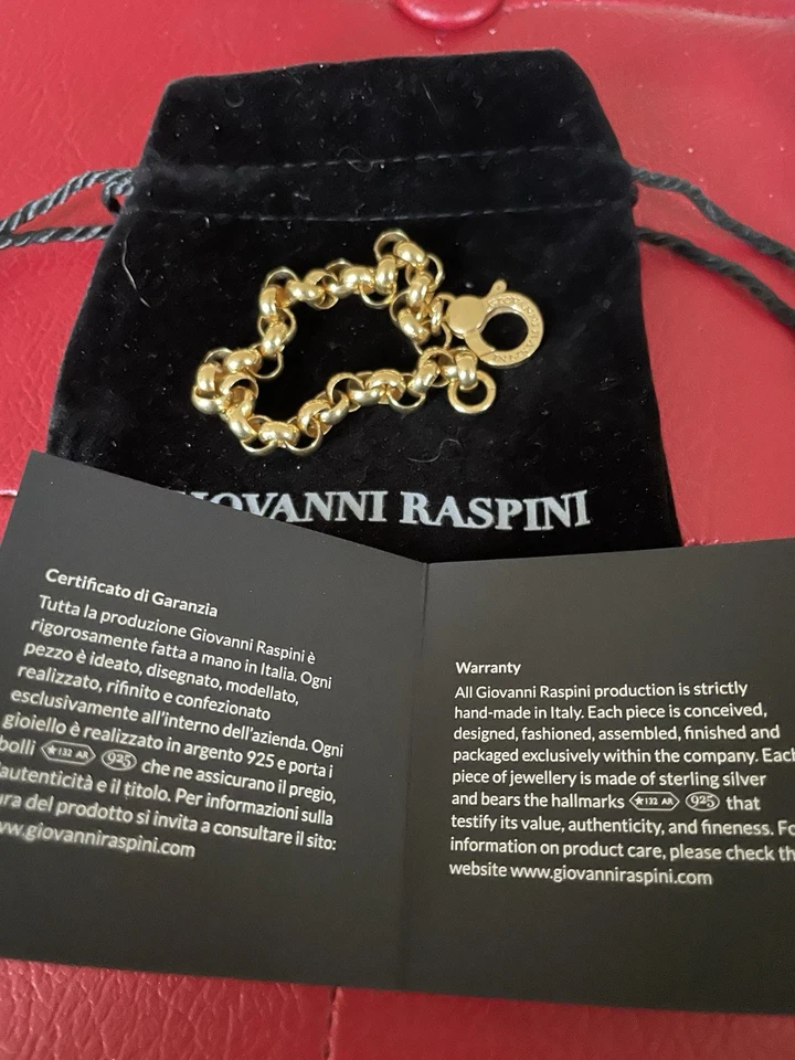 giovanni raspini bracciale rolò 08557 argento dorato - Immagine 2 di 3