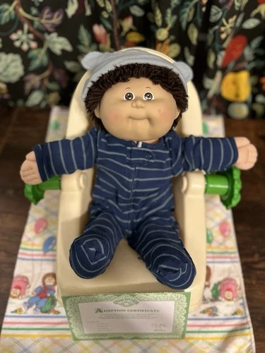 Cabbagepatch Kids Vintage 1986/Head mold 8/Brown hair/Brown eyes/Dimple/Shag