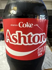 Share A Coke with   Ashton   2025 Personalized Gift Coca Cola Bottle 20oz Ash