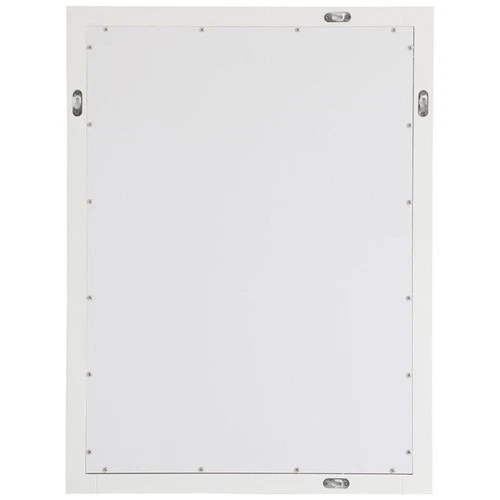 Elegant Decor Aqua 32" x 24" Wood Frame Bathroom Mirror in White - Picture 6 of 10