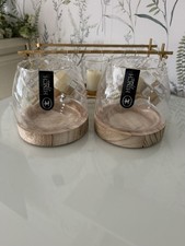 Mrs Hinch Hinch Home Glass Candle Holder X 2  - Brand New  