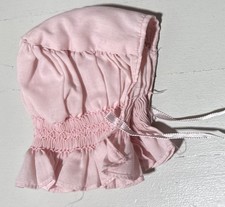 Pink Smocked Baby Bonnet Newborn 0 3 Months Girls