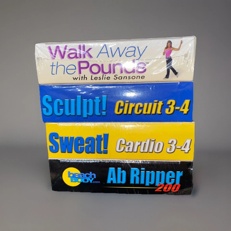 Beach Body Sculpt Power 90, Ab Ripper 200, Walk Away Pounds VHS Lot Sealed HTF - Image 2 of 4