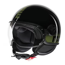 CASCO FGTR CLASSIC STRIPES LUCIDO BLACK/YELLOW MOMO DESIGN TG L 59-60 CM E2206