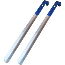 Long Handle Steel Shoe Horn Heavy Duty 16.5 Inch for Boots Shoes Men Women Kids