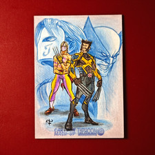 Wolverine Casey Jones Mash-Up Sketch Card 1/1 Hand Drawn Art Franklim Teixeira