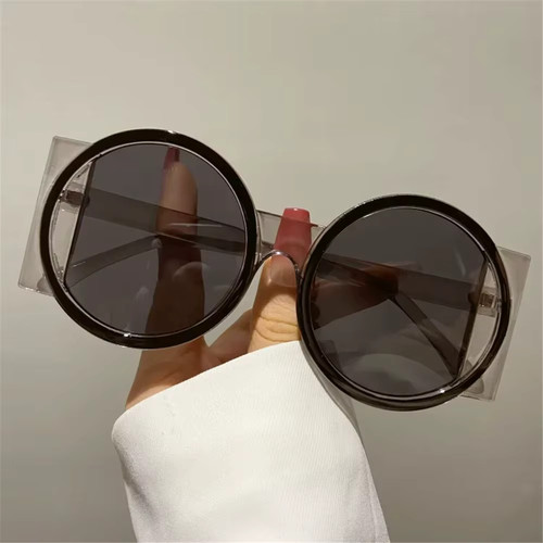 Fashion Oversized Round Sunglasses Women Contrast Color Shades UV400 ...