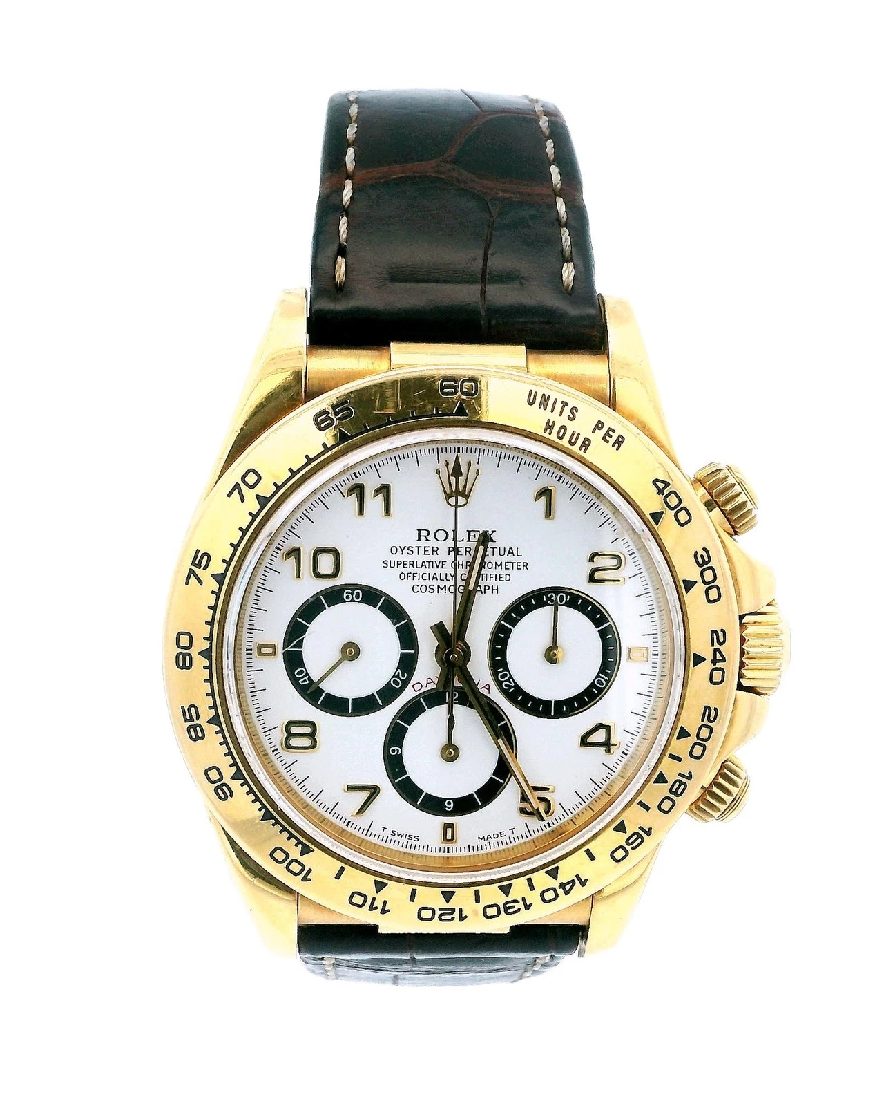 Zenith — Rolex Daytona 16518 18K Yellow Gold White Dial Mens Watch