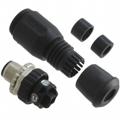 M12 Stecker 4 pol. konfektionierbar, Schraubanschluss / Amphenol CONEC