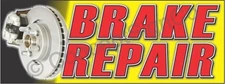 3'x8' BRAKE REPAIR BANNER LARGE Outdoor Sign Car Auto Shop Service Brakes Rotors
