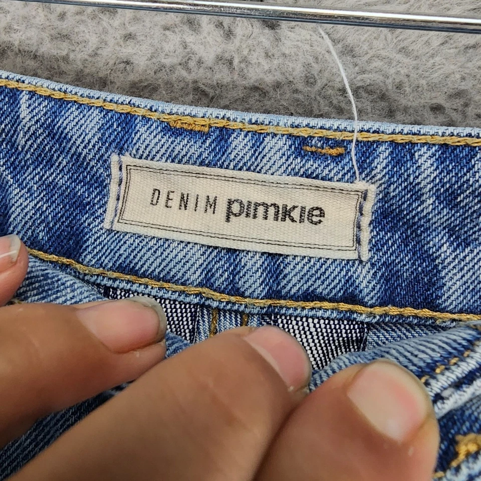 Pantalones de mezclilla Pimkie para mujer 28 algodón lavado medio tiro alto rectos Foto 4 de 4
