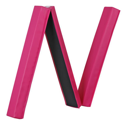 9ft Pink Balance Beam Extra Firm Vinyl Folding Gymnastics Beam Exercise Home