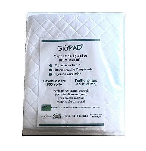 Giopad Tappetino igienico lavabile per cani cavie furetti misura 75 x 140 cm