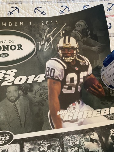 Wayne Chrebet New York Jets Signed Ring Of Honor Poster NEW - Picture 2 of 3