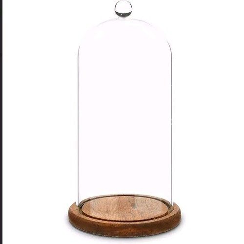 Bell Glass Cloche Dome for Plants, Food, and Candles (5.1 x 5.1 x 10 In)
