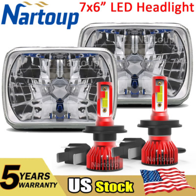 For Chevrolet C10 C20 C30 K10 K20 K30 7x6 inch Led Headlight High Low Beam DRL-