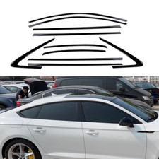 10x For AUDI A5 S5 Car Window Trim Strip Cover Glossy Black ABS 2018-2021 2022