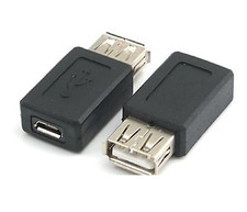 USB 2.0 A Female To Micro B 5-pin Female Adapter Converter