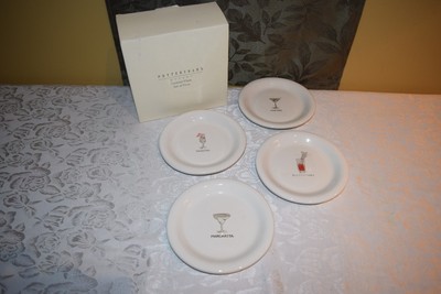 Pottery Barn Cocktail Plate Set Of 4 Drinks Design Dishes