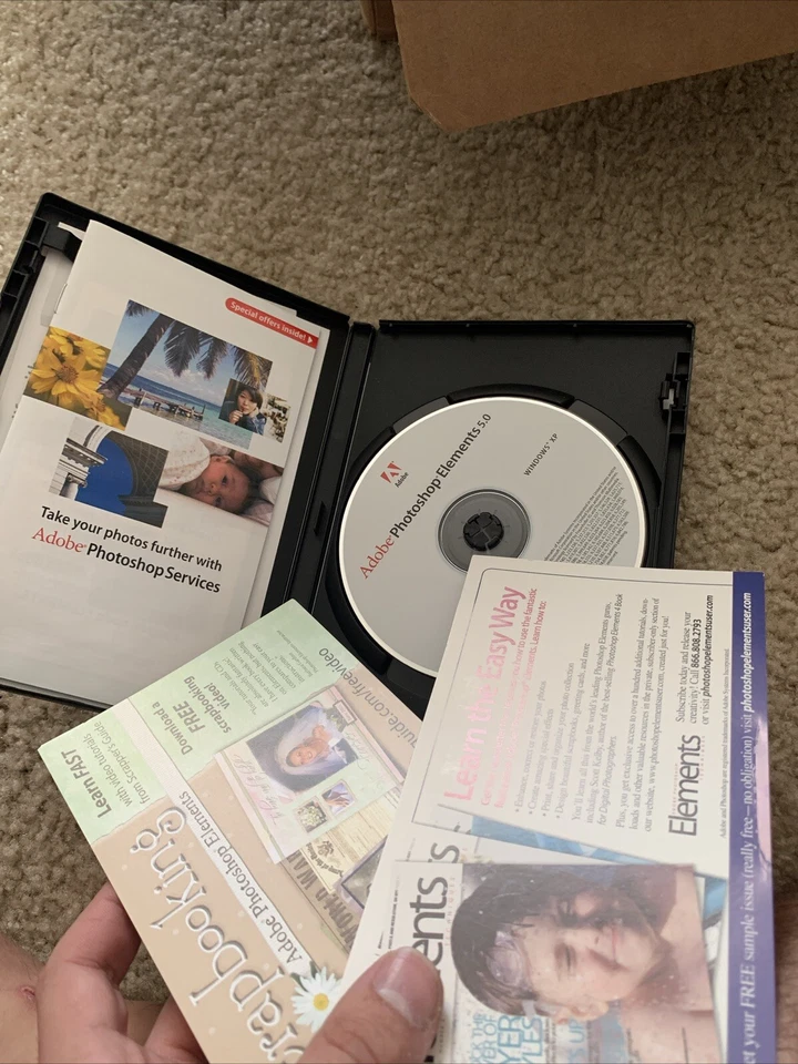 Adobe Photoshop Elements 5.0 Software W/ Product Code & Inserts See Pics - Image 3 of 4
