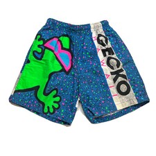 Vintage 80s Wild Gecko Shorts Hawaii Swimsuit Swim Trunks Size Medium