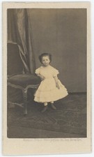CDV circa 1865. Niña, nobleza belga para identificar por Ghémar en Bruselas